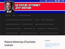 Tablet Screenshot of patentattorneycharlotte.com